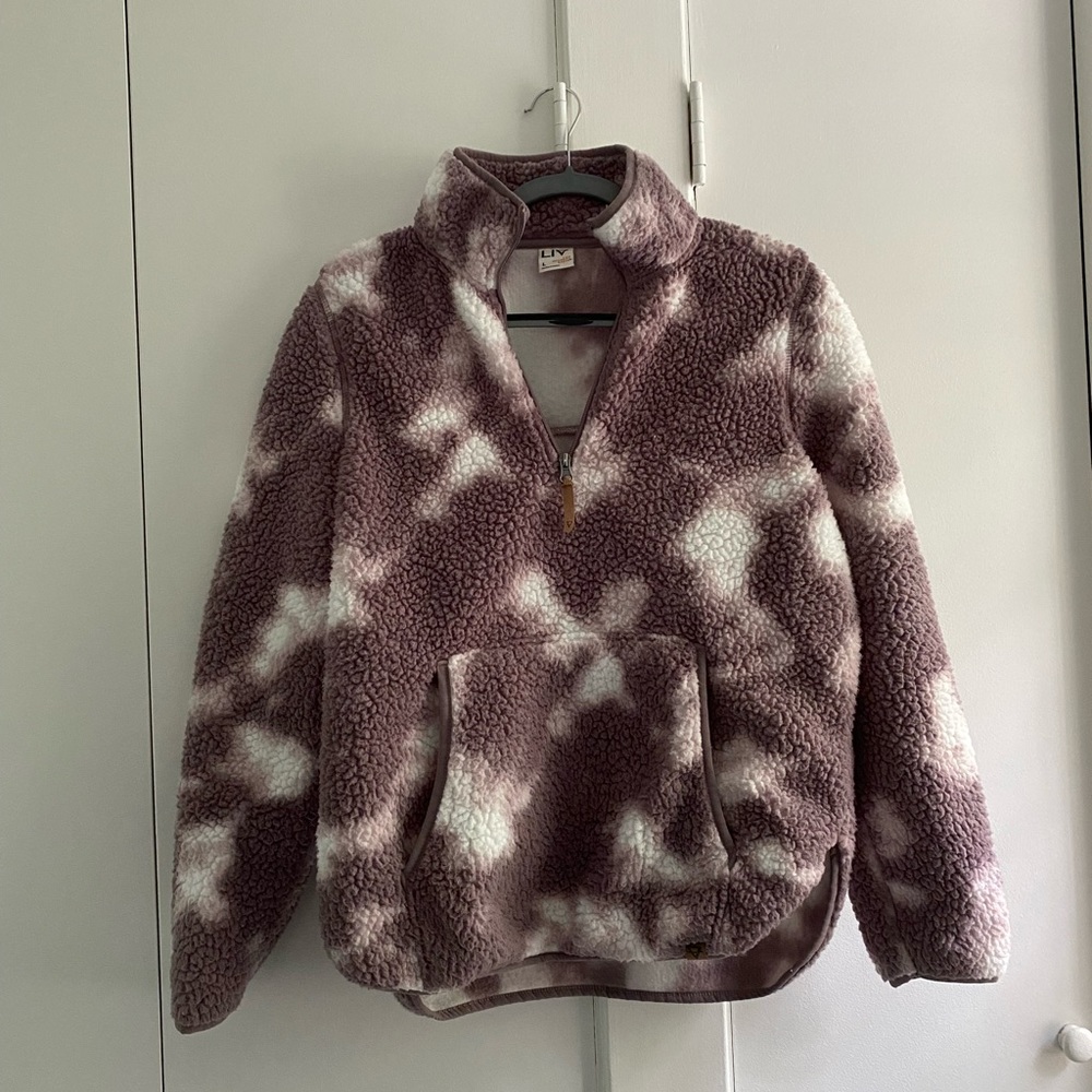 LIV super soft sherpa three quarter zip